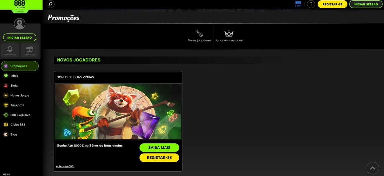 888Casino Promoçoes