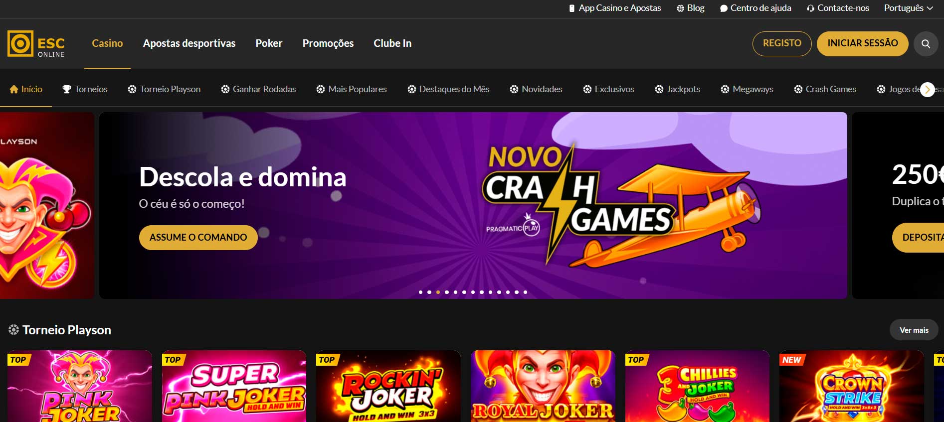 ESC casino home