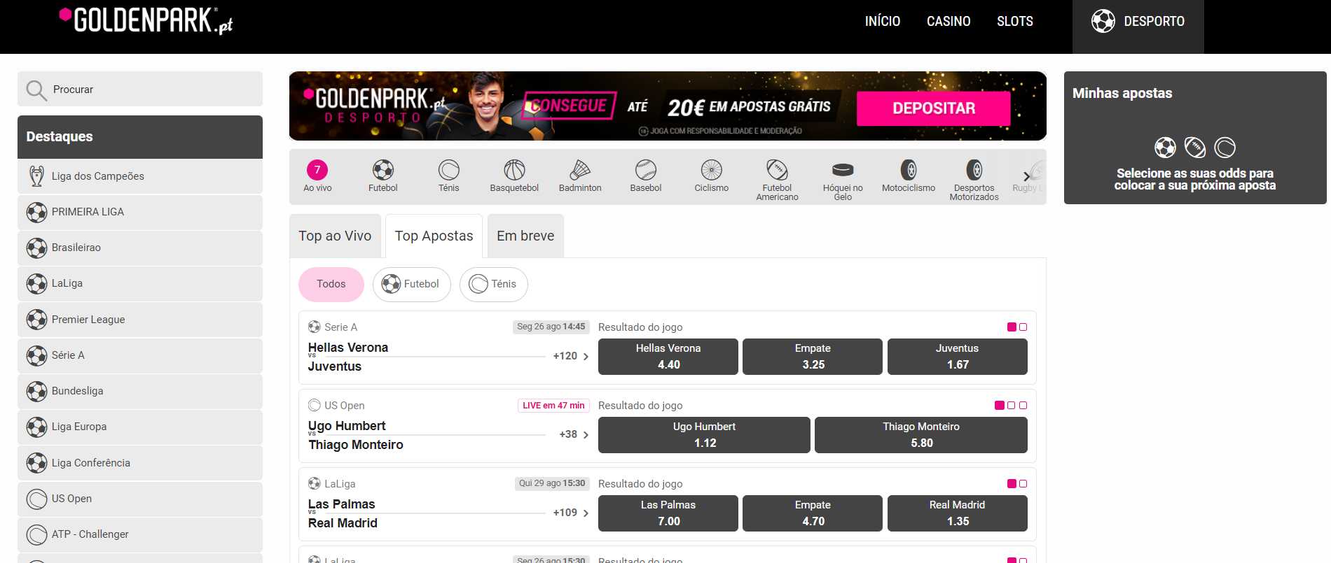 goldenpark homepage apostas