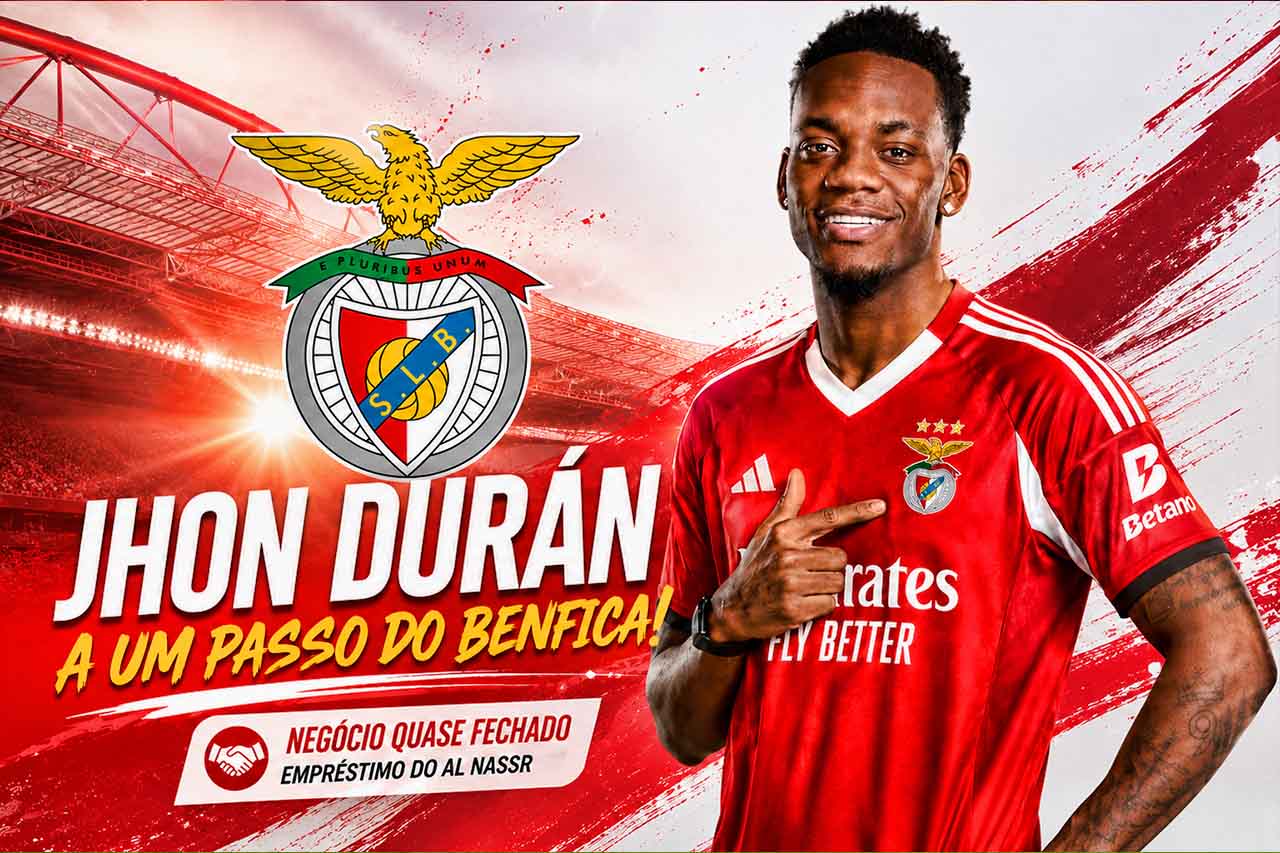 Jhon Durán perto de reforçar o Benfica
