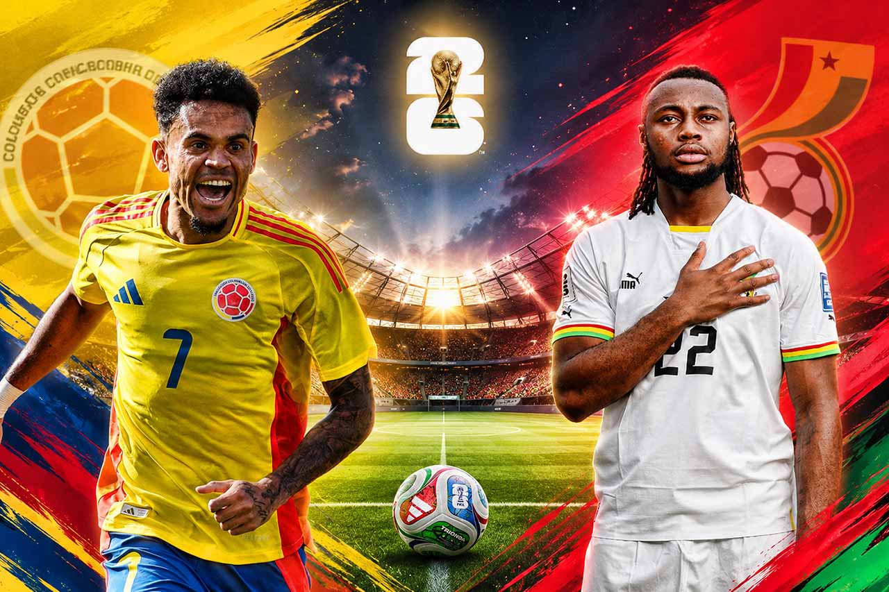 Jogadores em destaque Colômbia vs Gana