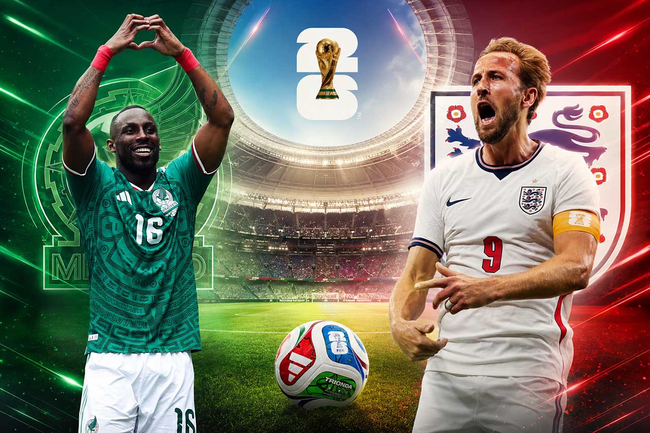 Jogadores em destaque México vs Inglaterra