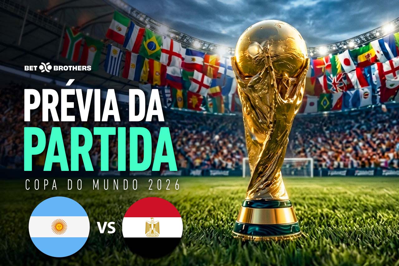 Jogo dos oitavos de final entre Argentina e Egito.
