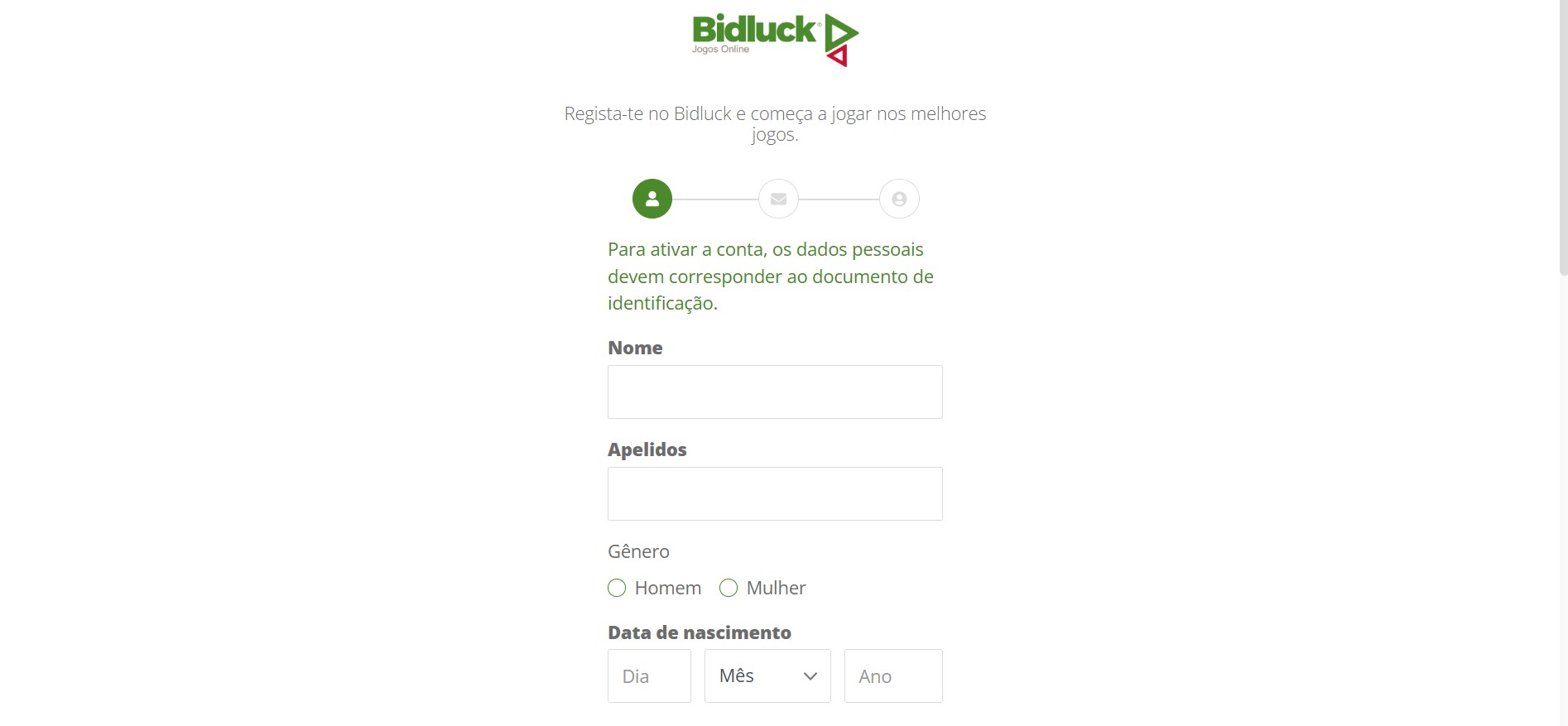 Registro Bidluck