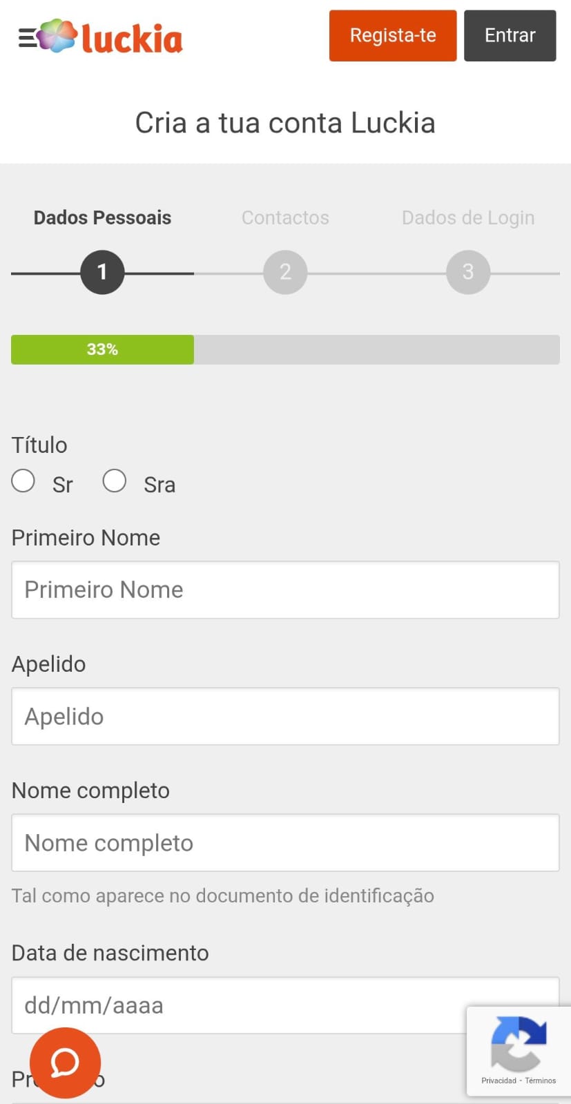 Registro luckia