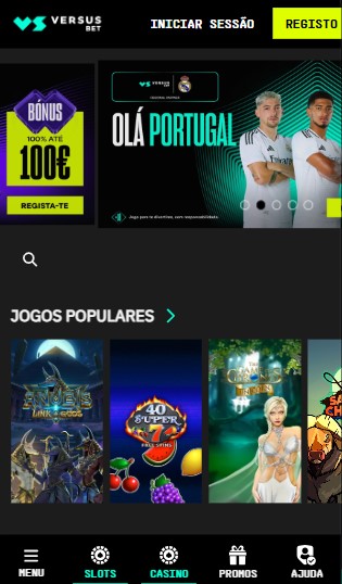Versusbet Homepage Portugal movil